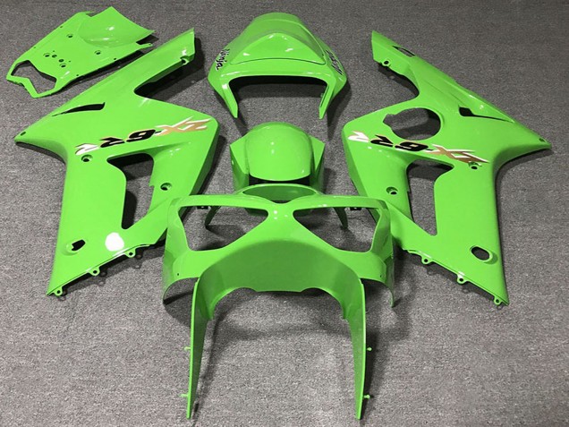 Billigste Kawasaki ZX6R Motorrad Verkleidung 2003-2004 - Hellgrun