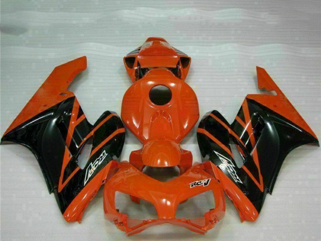 Billigste Honda CBR1000RR Motorrad Verkleidung 2004-2005 - Orange Glanzendes Schwarz