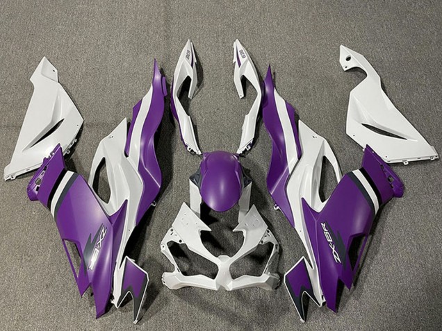 Billigste Kawasaki ZX6R Motorrad Verkleidung 2019-2022 - Weiss Lila