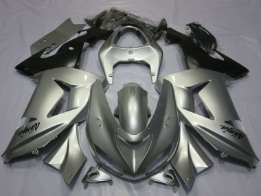 Billigste Kawasaki ZX6R Motorrad Verkleidung 2003-2004 - Silber