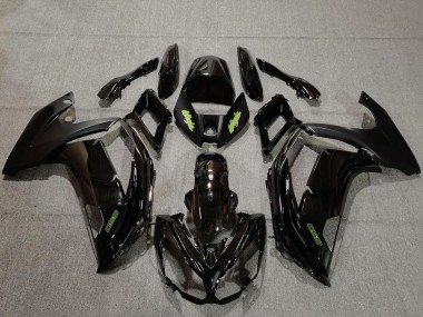 Billigste Kawasaki Ninja 650R Motorrad Verkleidung 2009-2011 - Glanzendes Schwarz Grun