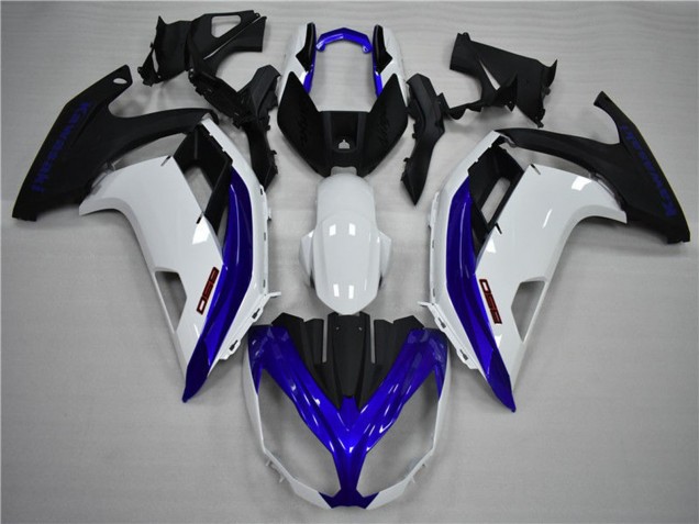 Billigste Kawasaki Ninja 650R Motorrad Verkleidung 2009-2011 - Weiss Blau Matt Schwarz