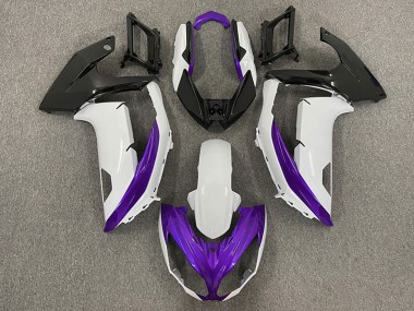 Billigste Kawasaki Ninja 650R Motorrad Verkleidung 2009-2011 - Weiss Lila Matt Schwarz
