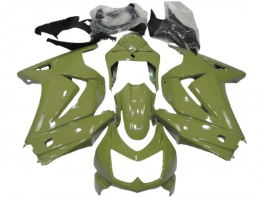 Billigste Kawasaki Ninja 250 Motorrad Verkleidung 2008-2012 - Olive Grun