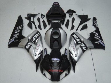 Billigste Honda CBR1000RR Motorrad Verkleidung 2004-2005 - Silber Glanzendes Schwarz Repsol