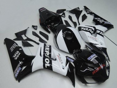 Billigste Honda CBR1000RR Motorrad Verkleidung 2004-2005 - Weiss Glanzendes Schwarz Repsol