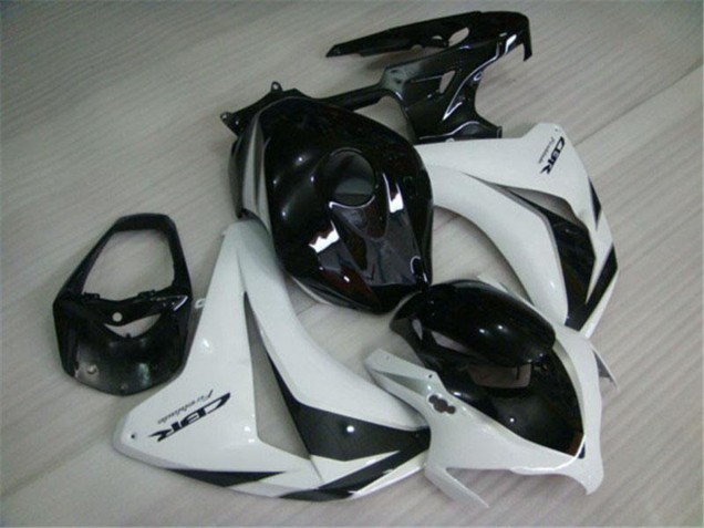 Billigste Honda CBR1000RR Motorrad Verkleidungen Kit 2008-2011 - Weiss Glanzendes Schwarz