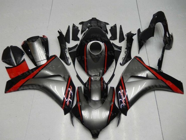 Billigste Honda CBR1000RR Motorrad Verkleidung 2008-2011 - Grau Rot Glanzendes Schwarz
