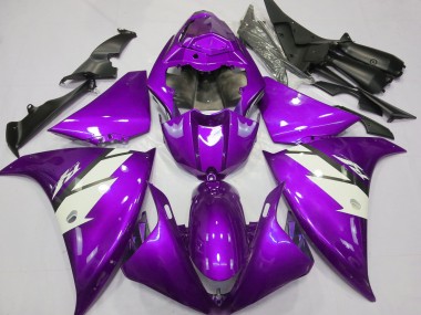 Billigste Yamaha R1 Motorrad Verkleidung 2012-2014 - Lila Weiss