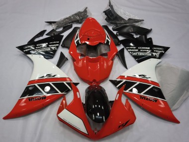 Billigste Yamaha R1 Motorrad Verkleidung 2012-2014 - Rot Weiss Glanzendes Schwarz