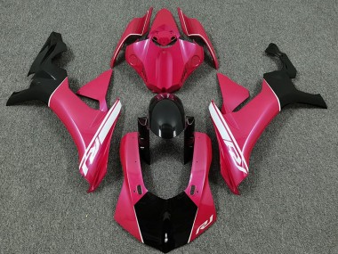 Billigste Yamaha R1 Motorrad Verkleidung 2015-2019 - Rosa Weiss Glanzendes Schwarz