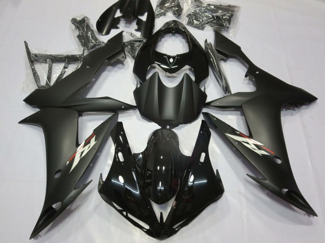 Billigste Yamaha R1 Motorrad Verkleidung 2004-2006 - Glanzendes Schwarz Matt Schwarz