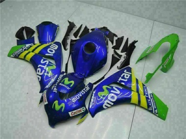 Billigste Honda CBR1000RR Motorrad Verkleidung 2008-2011 - Blau Gelb Grun MoviStar Castrol