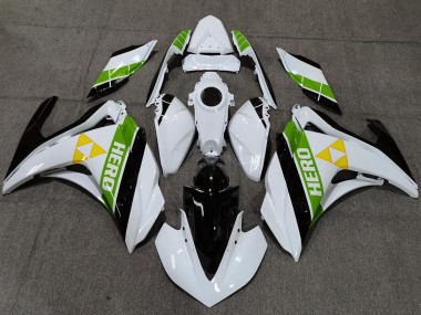 Billigste Yamaha R3 Motorrad Verkleidung 2015-2018 - Weiss Grun Glanzendes Schwarz