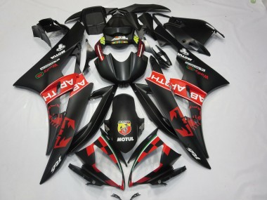 Billigste Yamaha R6 Motorrad Verkleidung 2006-2007 - Matt Schwarz Rot Abarth Motul Michelin