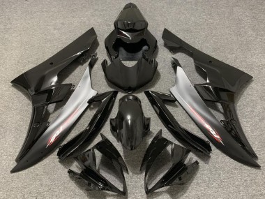 Billigste Yamaha R6 Motorrad Verkleidung 2006-2007 - Glanzendes Schwarz Silber