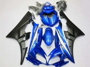 Billigste Yamaha R6 Motorrad Verkleidung 2006-2007 - Blau Weiss Matt Schwarz