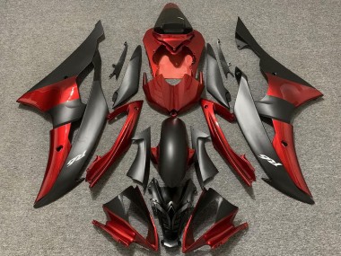 Billigste Yamaha R6 Motorrad Verkleidung 2008-2016 - Rot Matt Schwarz