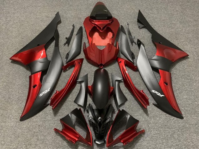 Billigste Yamaha R6 Motorrad Verkleidung 2008-2016 - Rot Matt Schwarz