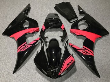 Billigste Yamaha R6 Motorrad Verkleidung 2003-2004 - Glanzendes Schwarz Rosa