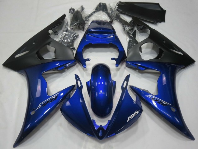 Billigste Yamaha R6 Motorrad Verkleidung 2005 - Dunkel Blau Matt Schwarz