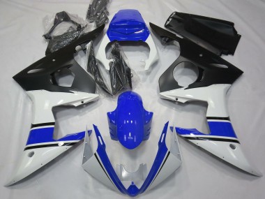 Billigste Yamaha R6 Motorrad Verkleidung 2003-2004 - Weiss Blau Matt Schwarz
