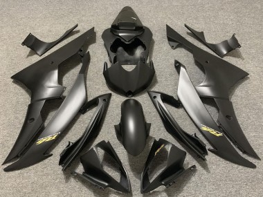 Billigste Yamaha R6 Motorrad Verkleidung 2008-2016 - Matt Grau Schwarz Gold Aufkleber