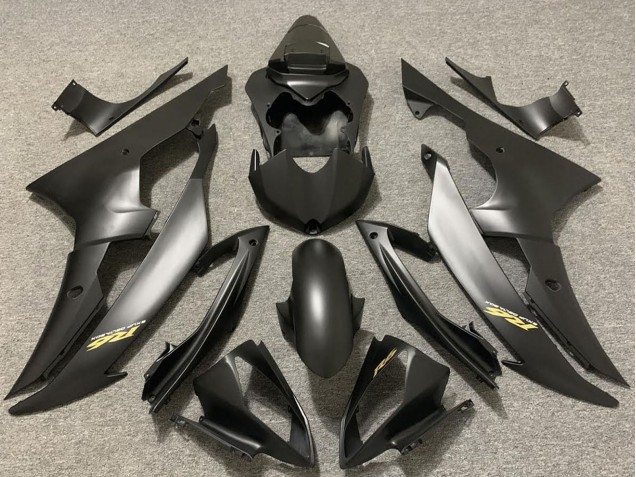 Billigste Yamaha R6 Motorrad Verkleidung 2008-2016 - Matt Grau Schwarz Gold Aufkleber