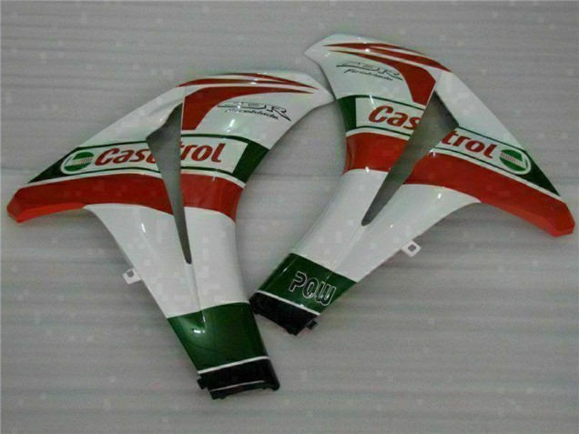 Billigste Honda CBR1000RR Motorrad Verkleidung 2008-2011 - Weiss Rot Grun Castrol