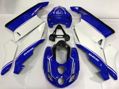 Billigste Ducati 999 Motorrad Verkleidung 2003-2004 - Weiss Blau Schwarz