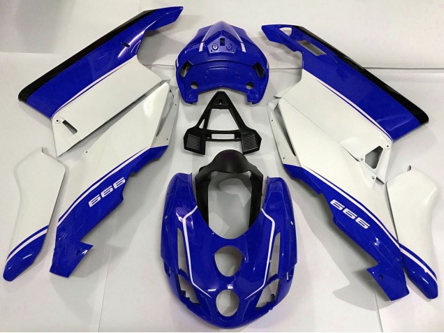 Billigste Ducati 999 Motorrad Verkleidung 2003-2004 - Weiss Blau Schwarz