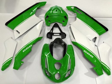 Billigste Ducati 999 Motorrad Verkleidung 2003-2004 - Weiss Grun Schwarz