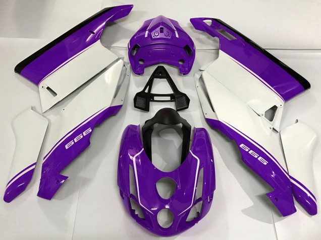 Billigste Ducati 999 Motorrad Verkleidung 2003-2004 - Weiss Lila Schwarz
