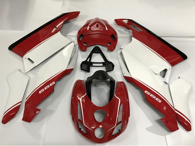 Billigste Ducati 999 Motorrad Verkleidung 2003-2004 - Weiss Rot Schwarz