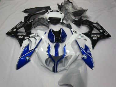 Billigste BMW S1000RR Motorrad Verkleidung 2015-2016 - Weiss Blau Glanzendes Schwarz