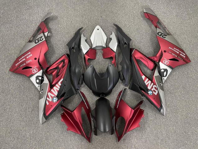 Billigste BMW S1000RR Motorrad Verkleidung 2009-2014 - Rot Matt Schwarz