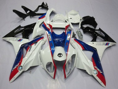 Billigste BMW S1000RR Motorrad Verkleidung Kit 2009-2014 - Weiss Rot Blau Glanzendes Schwarz
