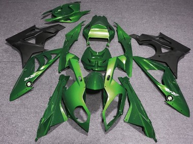 Billigste BMW S1000RR Motorrad Verkleidung 2009-2014 - Grun Matt Schwarz