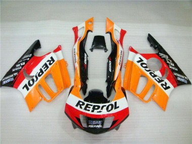Billigste Honda CBR600 F3 Motorrad Verkleidung 1995-1996 - Orange Weiss Rot Glanzendes Schwarz Repsol