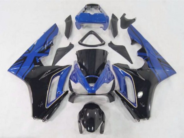Billigste Triumph Daytona 675 Motorrad Verkleidung 2006-2008 - Blau Glanzendes Schwarz