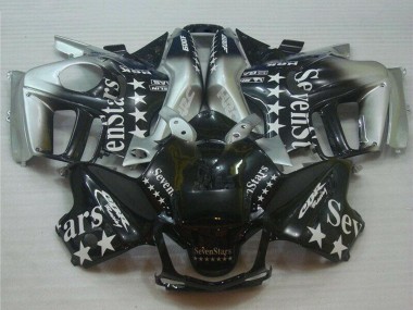 Billigste Honda CBR600 F3 Motorrad Verkleidung 1995-1996 - Silber Glanzendes Schwarz SevenStars
