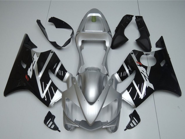 Billigste Honda CBR600 F4i Motorrad Verkleidung 2001-2003 - Silber Glanzendes Schwarz