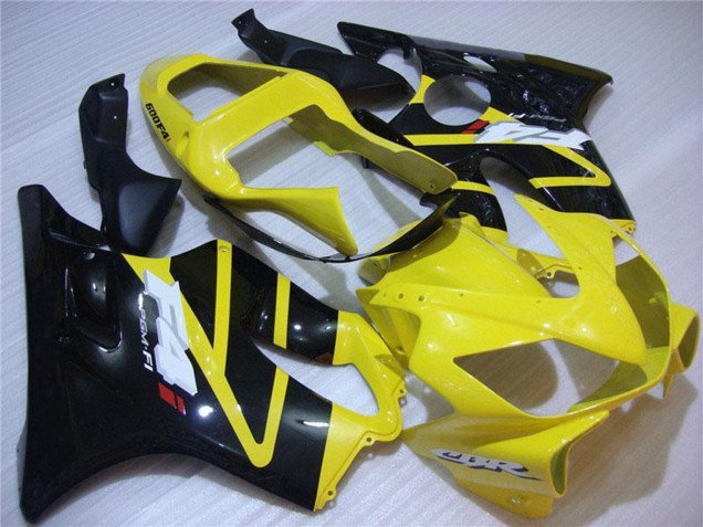 Billigste Honda CBR600 F4i Motorrad Verkleidung 2001-2003 - Gelb Glanzendes Schwarz