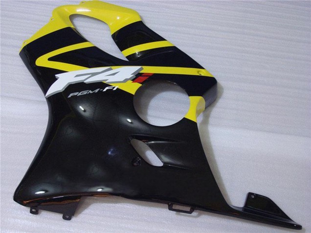 Billigste Honda CBR600 F4i Motorrad Verkleidung 2001-2003 - Gelb Glanzendes Schwarz