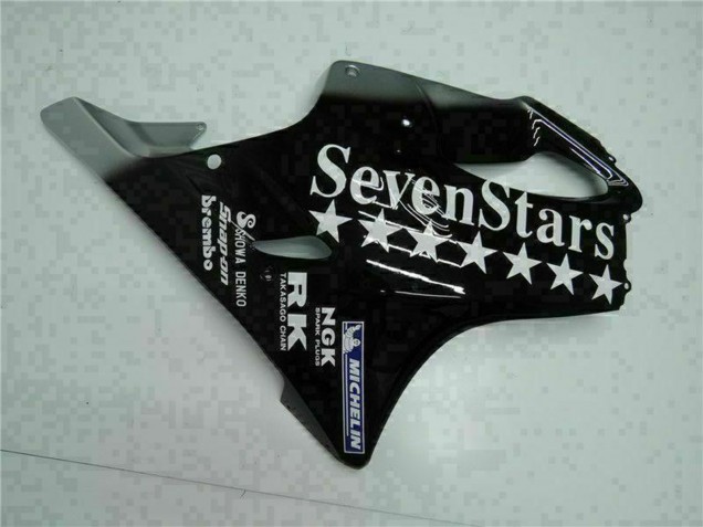 Billigste Honda CBR600 F4i Motorrad Verkleidung 2001-2003 - Glanzendes Schwarz Silber SevenStars