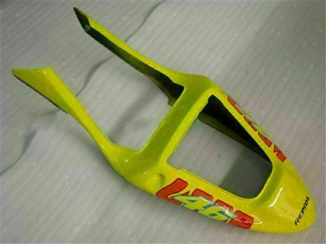Billigste Honda CBR600 F4i Motorrad Verkleidung 2001-2003 - Gelb Orange Glanzendes Schwarz Rossi 46