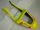 Billigste Honda CBR600 F4i Motorrad Verkleidung 2001-2003 - Gelb Orange Glanzendes Schwarz Rossi 46