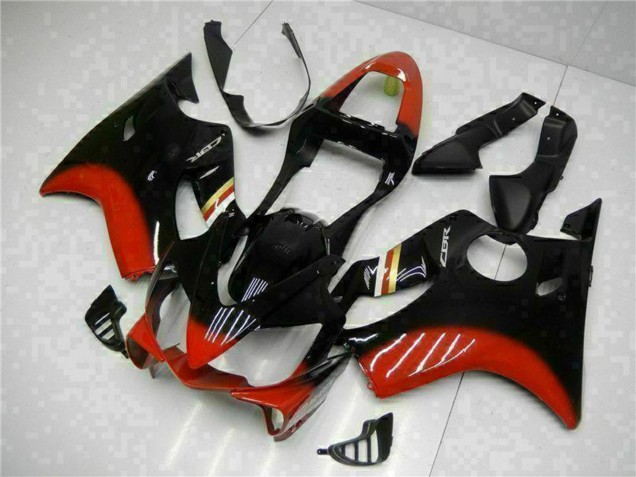 Billigste Honda CBR600 F4i Motorrad Verkleidung Kit 2001-2003 - Rot Glanzendes Schwarz