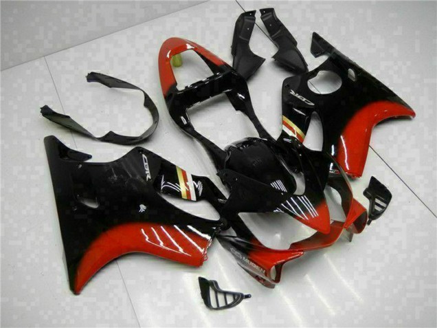 Billigste Honda CBR600 F4i Motorrad Verkleidung Kit 2001-2003 - Rot Glanzendes Schwarz