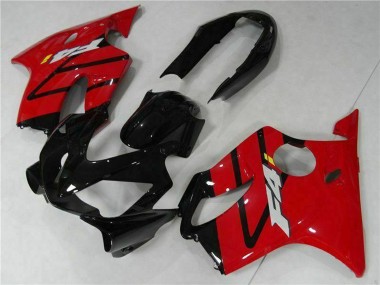 Billigste Honda CBR600 F4i Motorrad Verkleidung 2004-2007 - Rot Glanzendes Schwarz